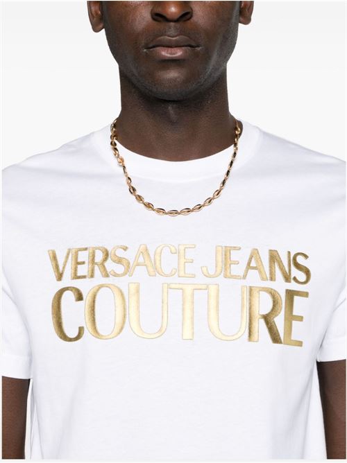 T-shirt uomo con logo Versace jeans Couture | 77GAHT05CJ00TG03